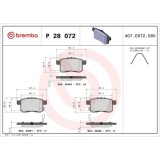 Placute frana Acura Tsx (Cu) 01.09-; Honda Accord Ix Saloon (Cr) 09.12-, Accord 8 (Cu) 04.08-, Accord 8 Estate (Cw) 07.08-, Spate, BREMBO