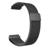 Cumpara ieftin Curea metalica cu prindere magnetica Edman pentru Samsung Gear S3 si telescoape Quick Release incluse in pachet, latime prindere 22mm, Negru