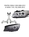 Set 2 rame adaptoare la lupe Hella G5 pentru BMW Seria 3 E90, Seria 7 F01, F02 - pentru farurile fara adaptiv