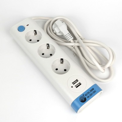Prelungitor 3 prize, 2 USB foto