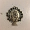 * Medalion de metal: copacul vietii cu Sfantul Cristofor, 4x3cm