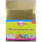 Little Monsters 10 Sheets Gold &amp; Silver Cards
