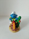 * Jucarie cauciuc strumf, smurf, Peyo 1998, Holland, 9x6cm