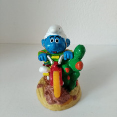 * Jucarie cauciuc strumf, smurf, Peyo 1998, Holland, 9x6cm