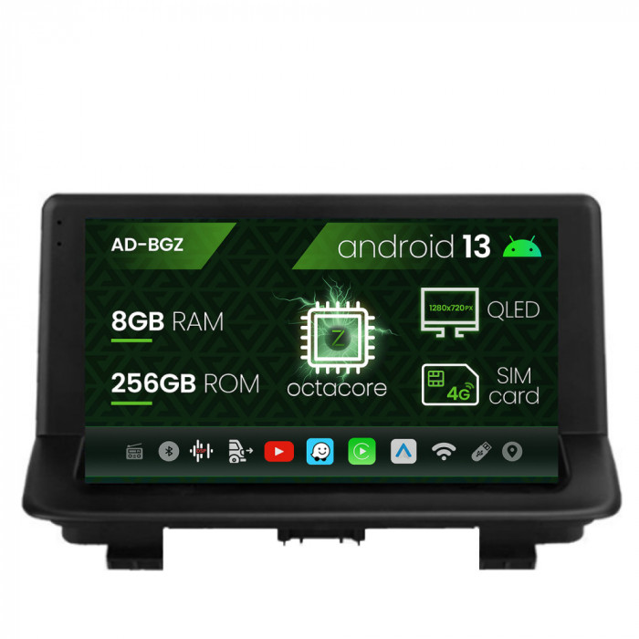 Navigatie Audi Q3 (2011-2018), Android 13, Z-Octacore 8GB RAM + 256GB ROM, 9 Inch - AD-BGZ9008+AD-BGRKIT427