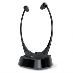 Philips E8005BK 10 Casti fara fir pentru televizor In-Ear cu conexiune digitala wireless, raza de 40 m - RESIGILAT