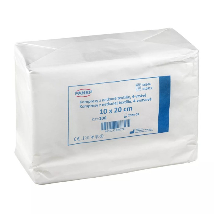 Comprese din tifon, 8 straturi, 10x20 cm, nesterile