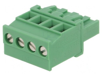 Regletă de conexiuni deconectabilă 5mm, 4 piste, unghi 90&amp;deg; foto