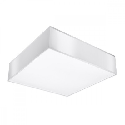 Lustră De Tavan Horus Alb Pvc 4 Becuri Pătrate Minimalistă De Interior foto