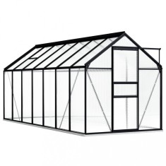 vidaXL Sera cu cadru de baza, antracit, 8,17 m?, aluminiu foto