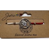 Martisor bratara zodiac, jolie, 5x9 cm, leu