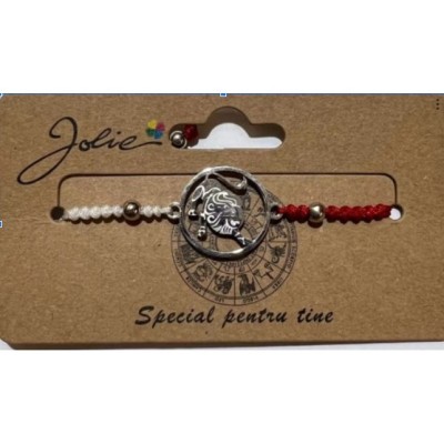 Martisor bratara zodiac, jolie, 5x9 cm, leu foto