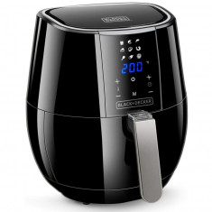 Friteuza fara ulei Black&amp;Decker Airfryer BXAF3500E, 1500W, 3.5l, 9 programe, Negru