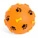 Jucărie C&acirc;ine, Mingea Portocalie, Sunet Integrat, Diametru 8cm, Oem