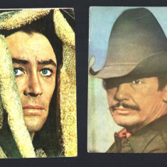 Carte postala actori straini 2 buc. Peter O`Toole & Charles Bronson