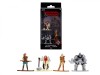 Set 4 Figurine Metal DUNGEONS DRAGONS 4cm - Catti Brie, Dwarf, Cleric, Elf Paladin, Orc - Jada Toys