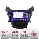 Navigatie Hyundai Elantra 2011-2013 C-092 Android Octa Core Ecran 2K QLED GPS 4G 4+32GB 360 KIT-092+EDT-E409-2K CarStore Technology