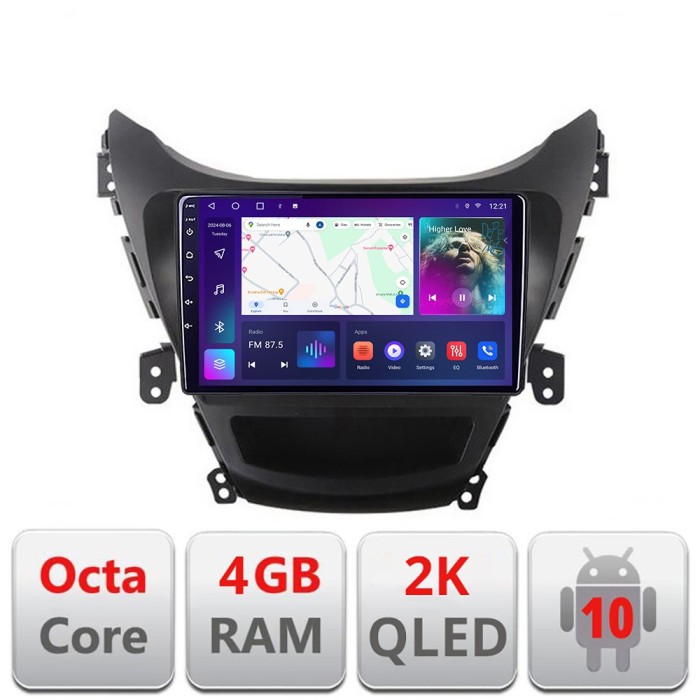 Navigatie Hyundai Elantra 2011-2013 C-092 Android Octa Core Ecran 2K QLED GPS 4G 4+32GB 360 KIT-092+EDT-E409-2K CarStore Technology