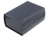 Carcasă ABS neagră cu panou IP53 136mm x 185mm x 80mm