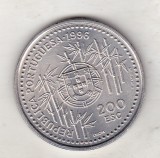 Bnk mnd Portugalia 200 escudos 1996 unc , China, Europa