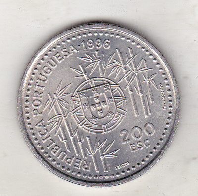 bnk mnd Portugalia 200 escudos 1996 unc , China foto