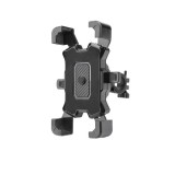 Suport Telefon pentru motocicleta/scuter Rotire la 360&deg;, Negru, prindere pe ghidon
