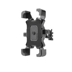 Suport Telefon pentru motocicleta/scuter Rotire la 360&deg;, Negru, prindere pe ghidon