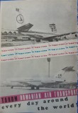 1985 Reclamă TAROM comunism 24x16 cm epoca aur transport aerian avion aeronava