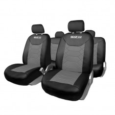 Huse Scaune Auto Sparco Sport, 11 piese, Gri/Negru foto