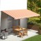 vidaXL P&acirc;nză de rezervă copertină, galben și portocaliu, 6x3,5 m