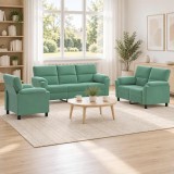 Cumpara ieftin Set de canapea 3 pcs Verde Marii Catifea
