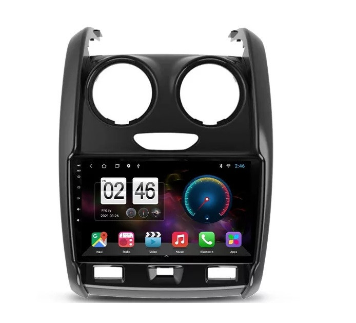 Navigatie Auto Multimedia cu GPS Dacia Duster 2012 - 2019, 4 GB RAM si 64 GB ROM, Slot Sim 4G pentru Internet, Carplay, Android, Aplicatii, USB, Wi-Fi