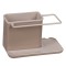 Suport organizator chiuveta pentru burete, laveta, detergent, din plastic, crem, 21x11x13 cm