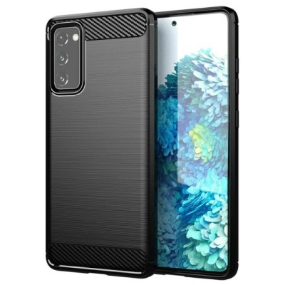 Husa pentru Samsung Galaxy S20 FE 4G / S20 FE 5G - Techsuit Carbon Silicone - Black foto