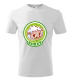 Tricou Personalizat Alb cu Oita Draguta , Design Amuzant pentru Barbati