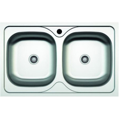 Chiuveta ZLN2982 cu doua cuve pentru blat Z-INOX Inox anticalcar, 50x80 cm foto