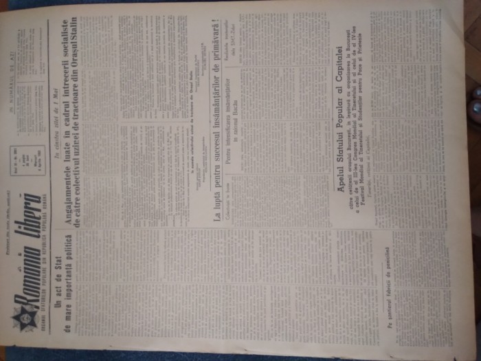 ZIAR ROMANIA LIBERA 8 APRILIE 1953