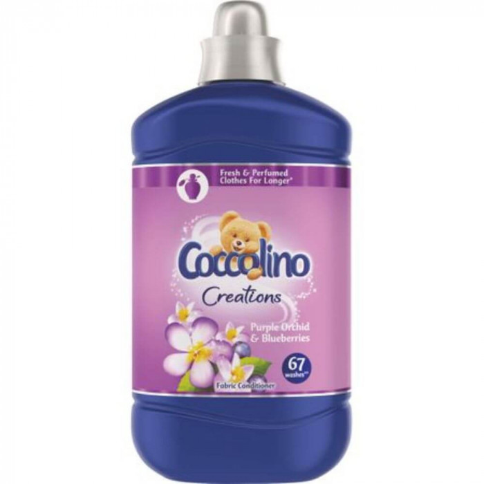 Balsam Rufe Coccolino Creations Purple Orchid, 1.68 L, 67 Spalari, Parfum de Orhidee, Detergent pentru Haine, Balsamuri pentru Rufe, Balsam pentru Ing