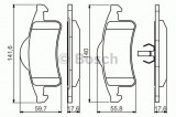 Set placute frana,frana disc JEEP GRAND CHEROKEE II (WJ, WG) (1998 - 2005) BOSCH 0 986 424 665