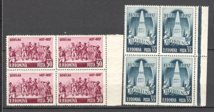 Romania.1957 Rascoala de la Bobilna bloc 4 XR.351