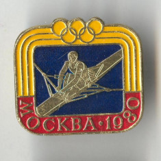 Insigna Olimpica a XXII Olimpiada Moscova Rusia 1980 - SPORT - CANOE