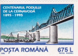 ROMANIA 1995 LP 1385 CENTENARUL PODULUI DE LA CERNAVODA MNH, Nestampilat
