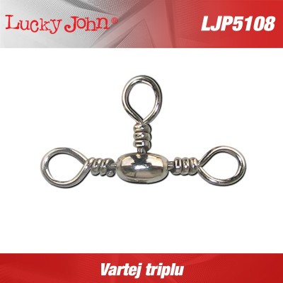 VARTEJ TRIPLU LUCKY JOHN CROSSLINE SWIVEL Nr.6 21kg 7buc/plic foto