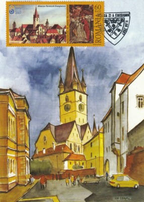 Romania CM ,Sibiu ,Biserica Evanghelica !! . foto
