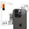 Folie de protectie Camera spate Spigen Optik pentru Apple iPhone 16 Pro Max / 16 Pro / 15 Pro Max / 15 Pro, Sticla Securizata, Full Glue, Set 2 bucati