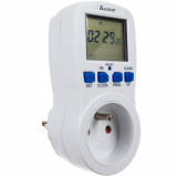 Priza programabila digital cu ecran LCD Timer afisaj 24/12 ore, MT Malatec