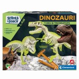 DESCOPERA DINOZAURUL T-REX TRICERAPTOR FLUO STIINTA SI JOACA