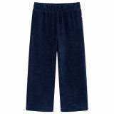Pantaloni de copii din velur, bleumarin, 92, vidaXL