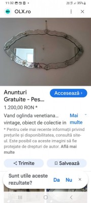 Oglinda vintage venetiana foto