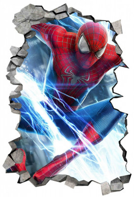 Sticker decorativ, Spider Man, Albastru, 85 cm, 8694ST-1 foto